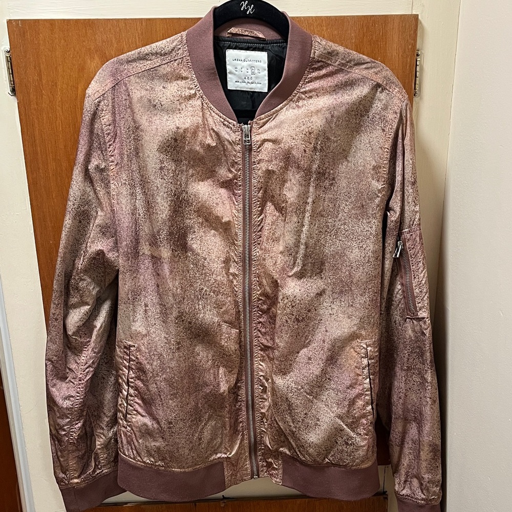 Urban Outfitters Pink and Maroon Windbreaker Jacket